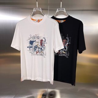 Hermes Parody Capsule Sports Cut and Sewn T-Shirt with Tracking 2 Colors erc88040