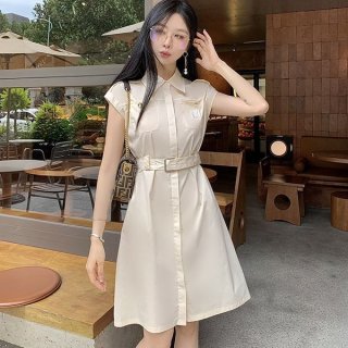 New color available ☆ Fendi Belted Dress Replica White fer15517
