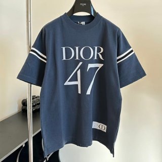 Stylish Dior 1947 Slub Cotton T-Shirt Replica deu10989