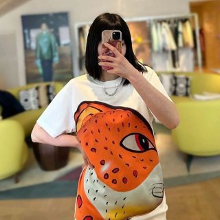 ☆Super popular☆《Oversized leopard print is a style icon☆Louis Vuitton LV T-shirt copy leopard print 1AFTSS