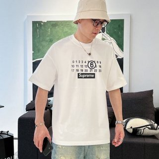 Maison Margiela Supreme fake collaboration short sleeve t-shirt limited quantity! Mat02931
