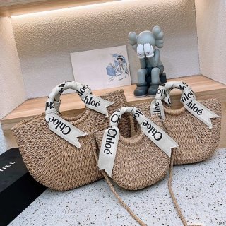 Chloe raffia tote basket bag replica chj78820