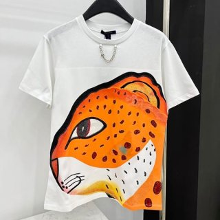 Express deliveryLouis Vuitton n-grade leopard logo T-shirt cotton 1AFTSR