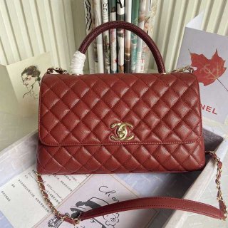 ★Popular in Japan!! New color☆Rare Chanel parody caviar skin shoulder bag shn50504