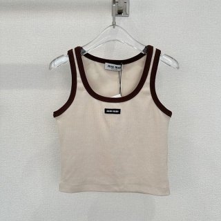 New limited edition Miu Miu logo tank top parody SW24003