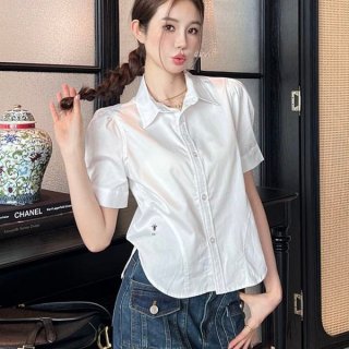 Perfect gift Dior puff sleeve blouse cotton grade n det46571