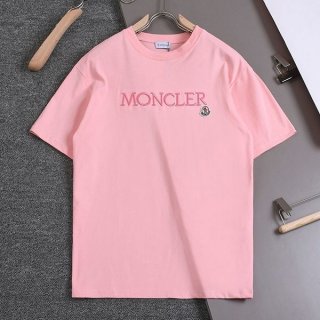 Moncler replica embroidered logo cotton crew neck T-shirt mox95552
