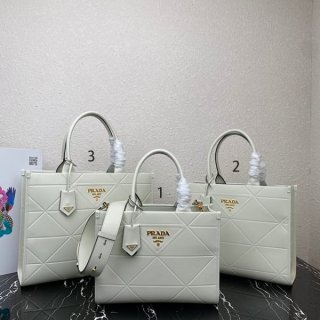 N-grade recommended Prada replica stitch motif large leather handbag 3 sizes puh27282