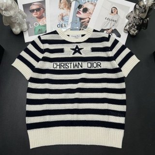 Dior Mariniere short sleeve sweater replica dea97120
