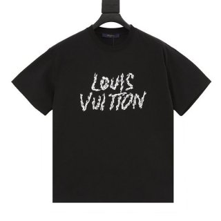Cheap price!Louis Vuitton logo sketch style font T-shirt copy vuz41815