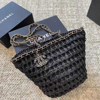 Seasonal limited edition★Fake Chanel basket bag★Cute CC charm shi70765