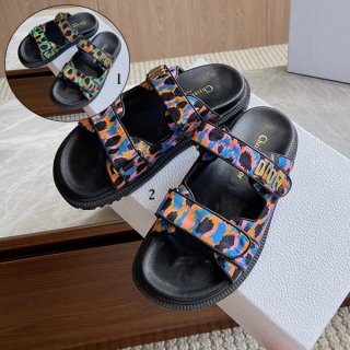 Immediate delivery Dior DiorAct Mitza leopard print velcro sandals parody 2 colors dex07929