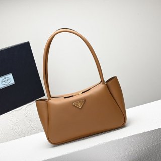 Prada Medium Leather Handbag Replica Camel 1BA444