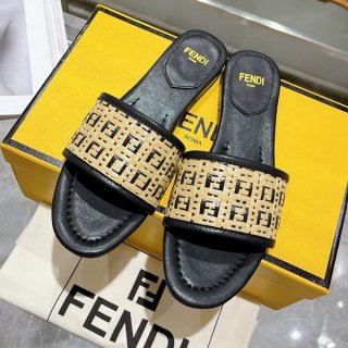 Hard to find Fendi n-grade logo sandals FF logo interlace slides fey28062