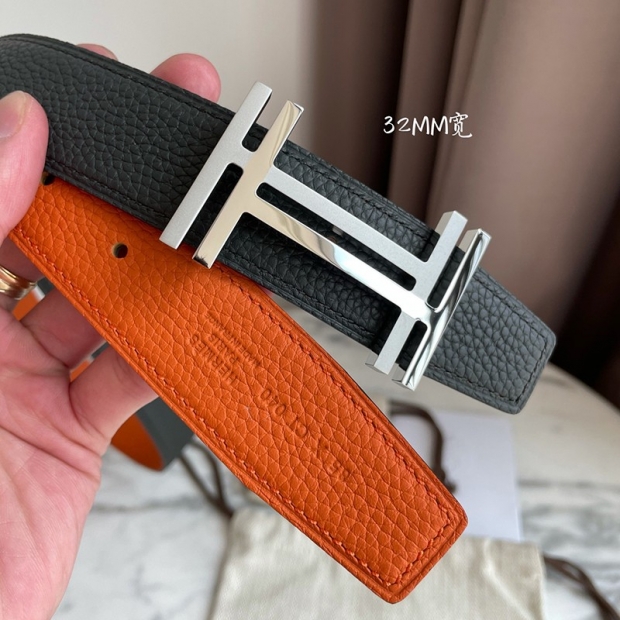 Very popular!! New color Hermes belt copy ☆ Belt buckle H o Carre reversible belt 32mm erm78077