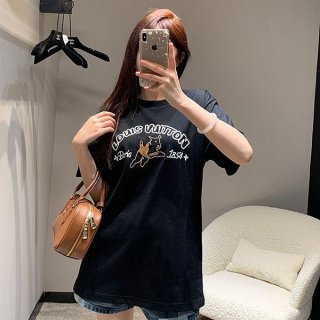 Louis Vuitton Embroidered Cotton T-shirt Replica 1AFQ67