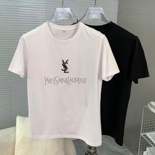 Free shipping Saint Laurent Signature Logo T-shirt Fake 2 colors Sax36233