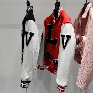 21AWLouis Vuitton Jacket Replica Varsity Jacket 2 Colors vuw40619