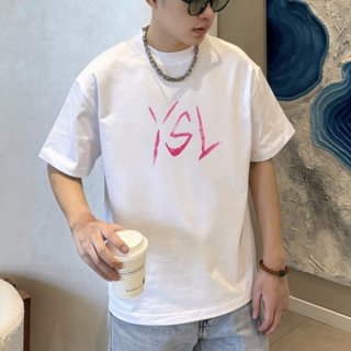 Stylish Saint Laurent signature logo T-shirt parody Sax16915