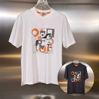 Classic Hermes knockoff Capsule Sports cut and sewn T-shirt in 2 colors ern30939
