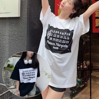 Hard to find MM6 Maison Margiela logo print T-shirt copy in 2 colors May01069