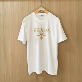 Prada Replica Logo Cotton T-shirt puq21122