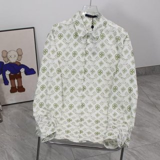 Latest and stylishLouis Vuitton Monogram long sleeve cotton shirt fake 1ABJLM