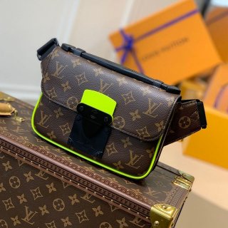 22AWLouis Vuitton Messenger Bag Replica S-Lock Monogram Macassar M45864
