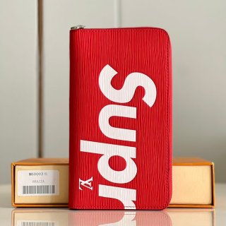 Convenient Supreme xLouis Vuitton Epi Zippy Wallet Replica M60003 vuy16940