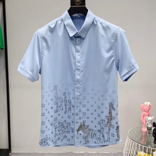 Louis Vuitton Monogram Silk Shirt Short Sleeve Logo Replica Vuy21928, loved by many celebrities