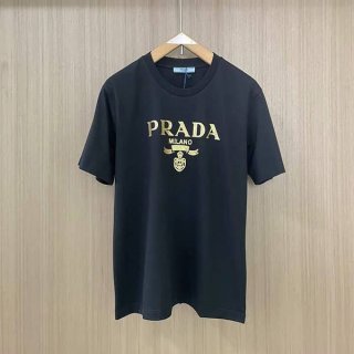 Prada Logo Cotton T-shirt Replica pup97414