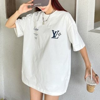 Very popular!Louis Vuitton replica cotton short sleeve crew neck T-shirt vui07879