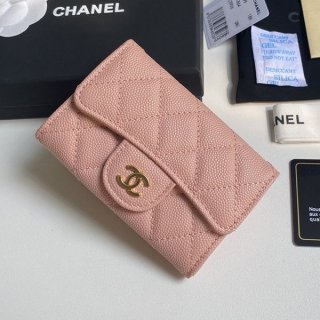 Very popular all over the world? Chanel replica mini wallet caviar light gold hardware shj08153