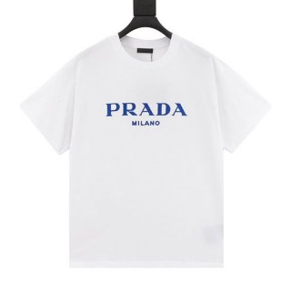 The hottest topic! Prada logo cotton T-shirt replica puk03086
