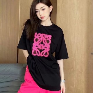 Loewe neon logo cotton t-shirt replica loo79322 available now