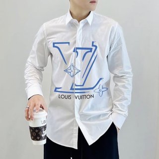 BoutiqueLouis Vuitton Long Sleeve Cotton Shirt Replica vuq40882 vuq40882