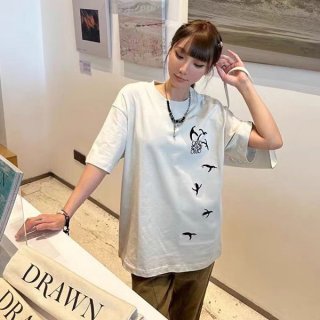 Extremely rare! Loewe replica logo embroidered cotton jersey T-shirt Anagram log91347