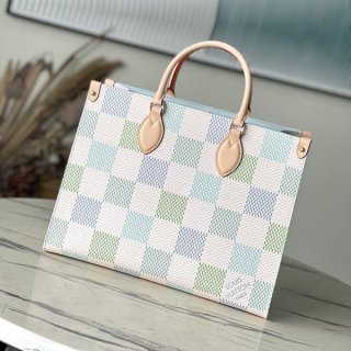 NewLouis Vuitton On the Go MM Copy Pastel Damier Tote Bag N40518