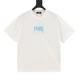 Fendi logo printed cotton T-shirt replica fes50020