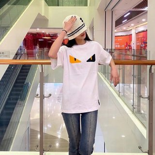 Fendi Replica Bag Bugs Logo Cotton T-Shirt fes47968