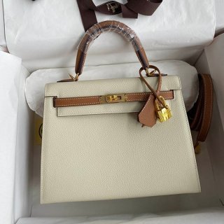 ★Popular in Japan! Hermes replica Kelly 25cm, outer stitching, Epson, gold hardware erk42383