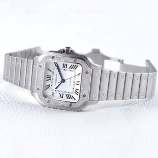 Rare Cartier Santos de Cartier MM Replica Stainless Steel kag73259