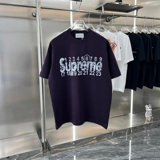 Super Hot Topic! Supreme MM6 Fake Printed T-Shirt Numbering Logo Max72293