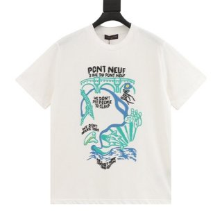 Louis Vuitton Replica ★ 24SS Intarsia Graphic Cotton T-shirt 1AFJFO