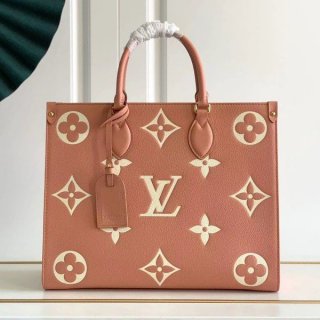 Very popular:Louis Vuitton On the Go MM replica tote bag with monogram logo M45982