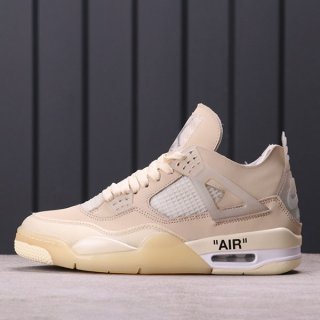 Off-White x Nike Replica Air Jordan 4 Sail/Muslin CV9388100