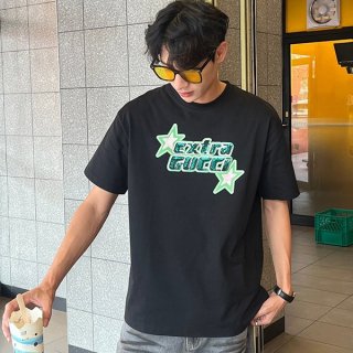 Sold out Gucci Logo Cotton Jersey T-Shirt Replica 776596XJGDH