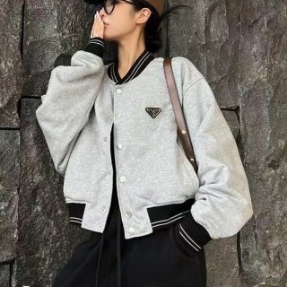 No.1 popular Prada replica Re-Nylon x cotton reversible stadium jacket puf36914