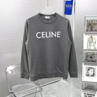 21AW New Celine Replica Loose Sweatshirt Grey Cex64681