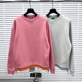 The sleeve logo is the highlight? Dior copy ☆ Oversized cotton fleece in 2 colors 393J642A0854
